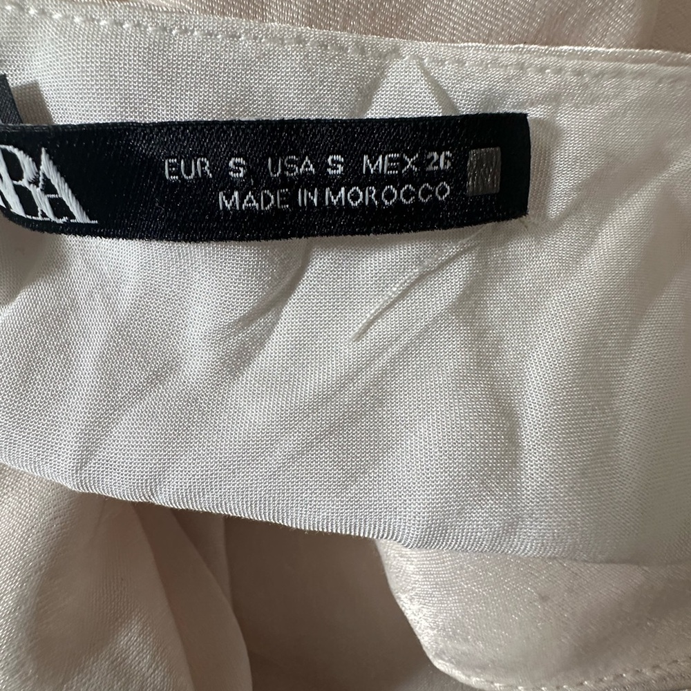 Zara Cream Midi Dress with Side Buttons - Picture 5 of 5
